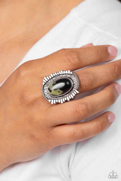 Terrazzo Trendsetter Green Ring Paparazzi
