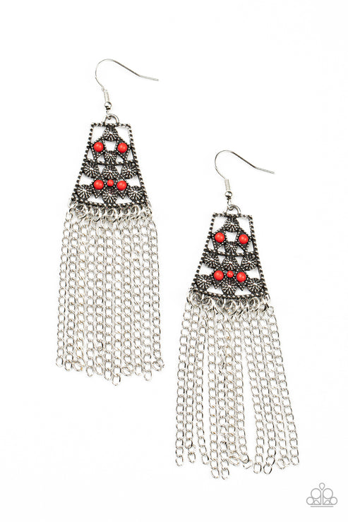 Cleopatra's Allure Red Earrings