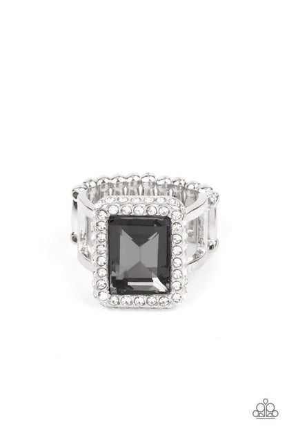 Glamorously Glitzy Silver  Ring Paparazzi