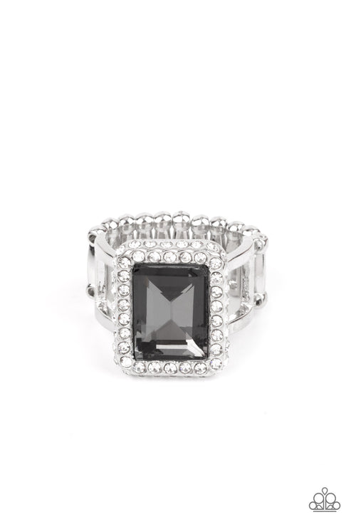 Glamorously Glitzy Silver  Ring Paparazzi