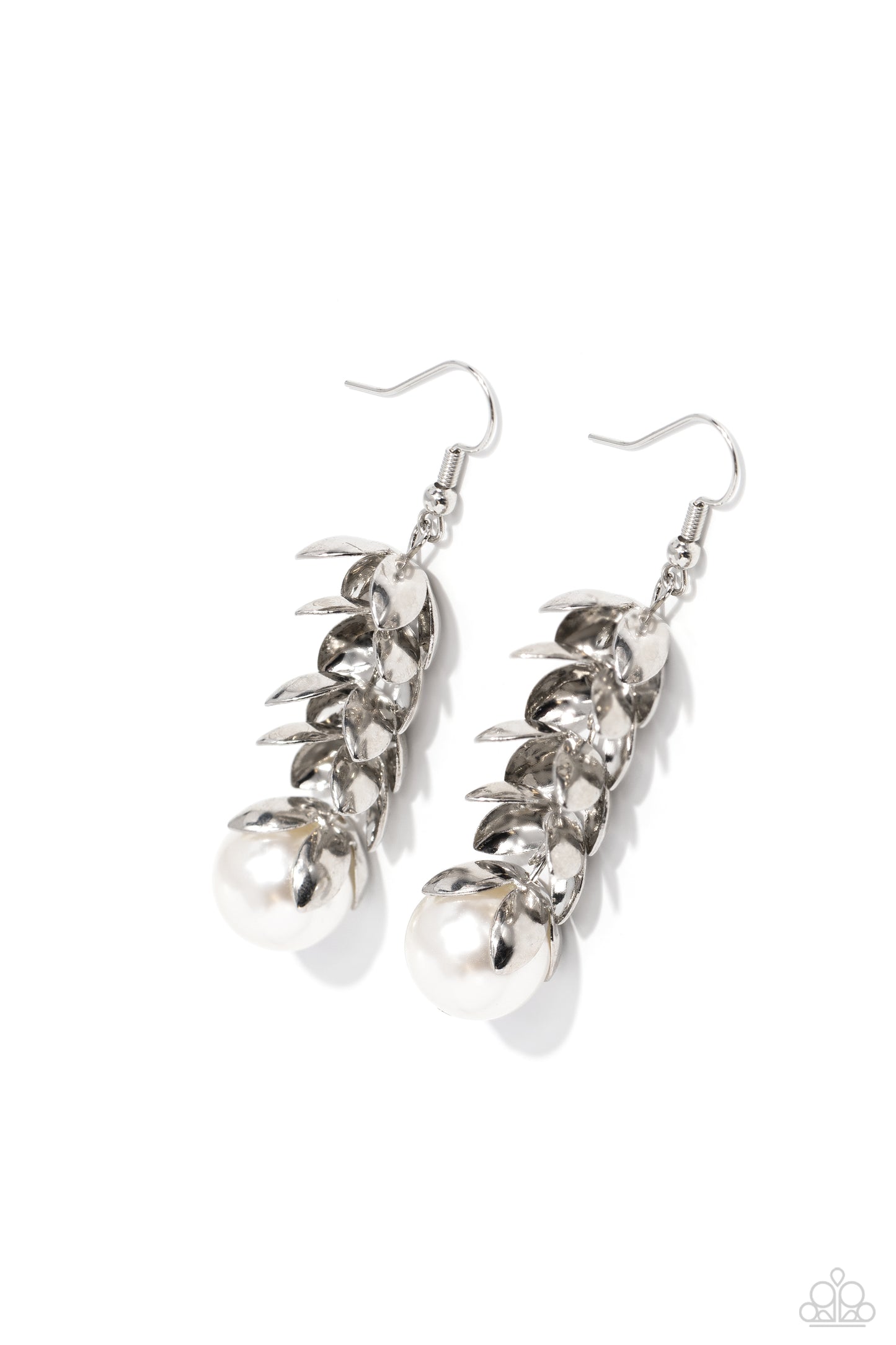 Ocean FROND Property White Earrings