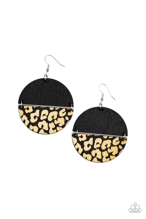 Jungle Catwalk Black Earrings