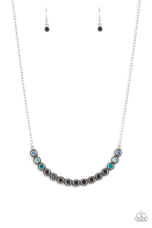 Throwing SHADES Blue Necklace Paparazzi