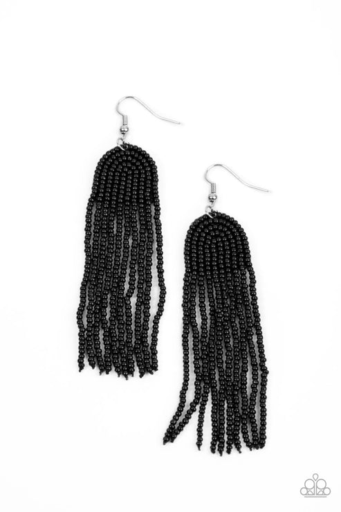 Right as RAINBOW Black Earrings Paparazzi