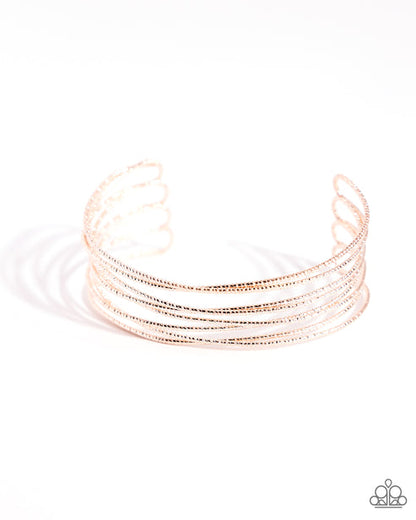 Monochromatic Crossover Rose Gold Bracelet