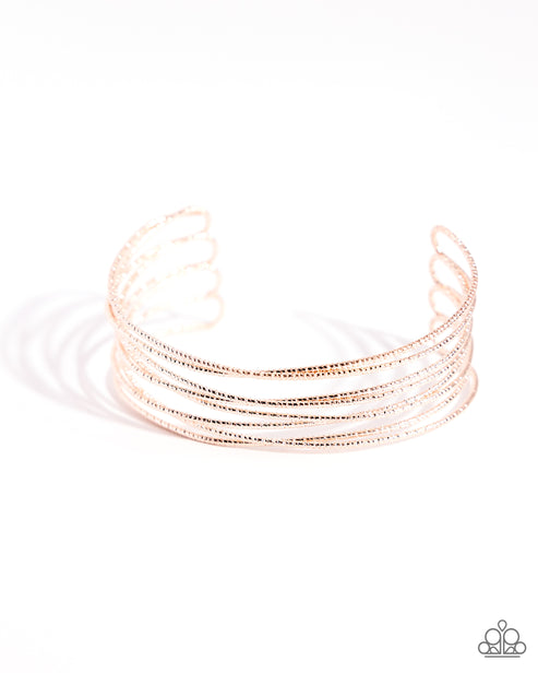 Monochromatic Crossover Rose Gold Bracelet