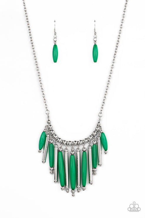 Bohemian Breeze Green Necklace Paparazzi
