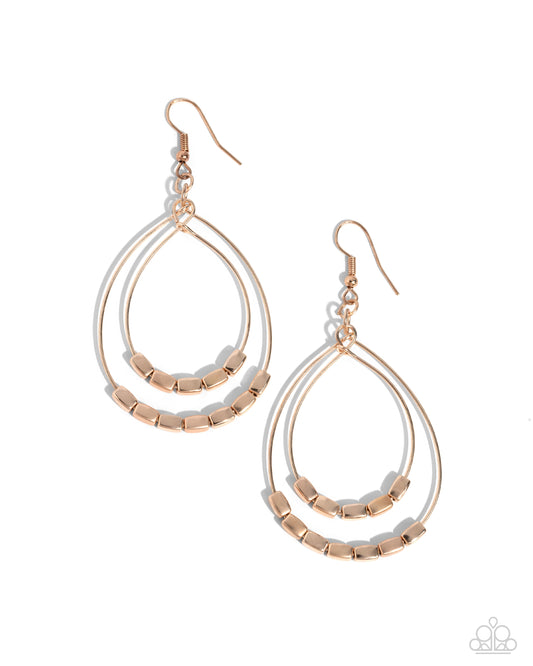 Industrial Artisan Rose Gold Earrings