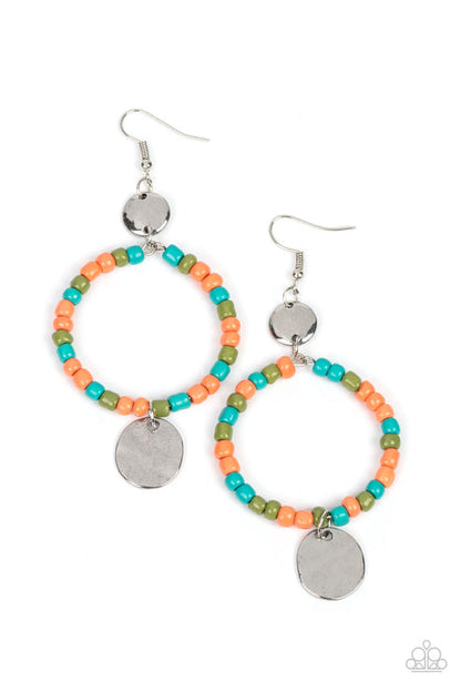 Cayman Catch Orange Earrings Paparazzi