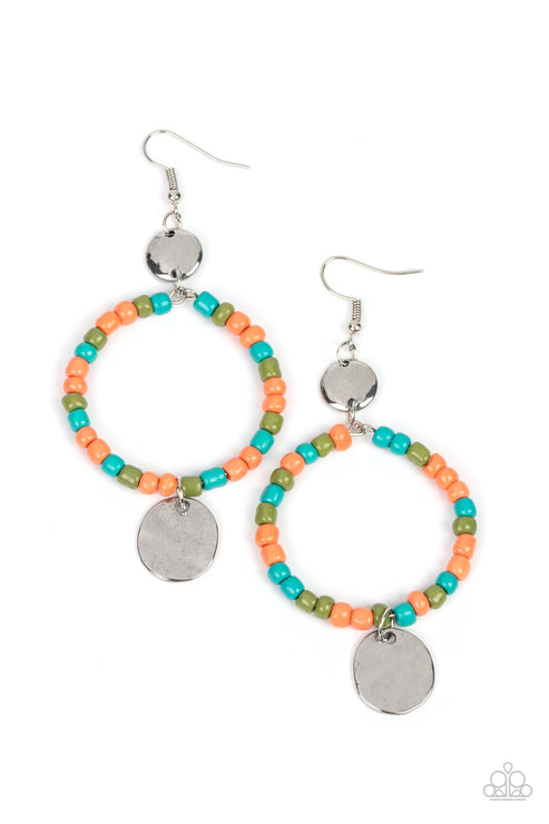Cayman Catch Orange Earrings Paparazzi