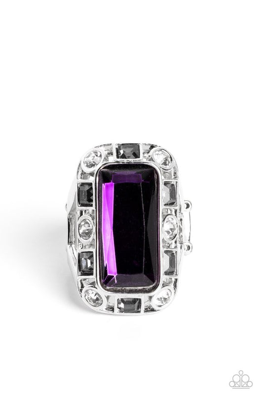 Radiant Rhinestones Purple Ring Paparazzi