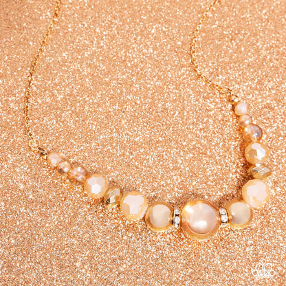 Disco Date Gold Necklace Paparazzi