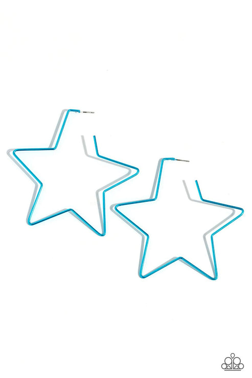 Starstruck Secret Blue Hoop Earrings