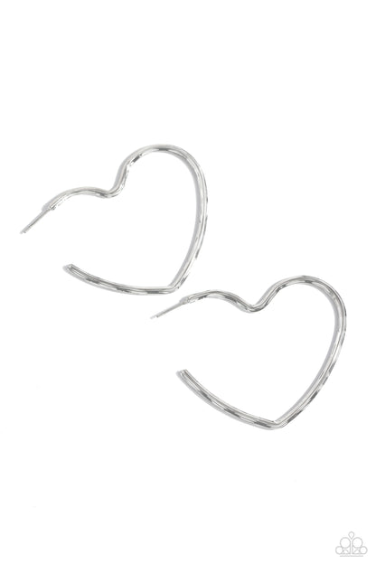 Summer Sweethearts Silver Hoop Earrings Paparazzi