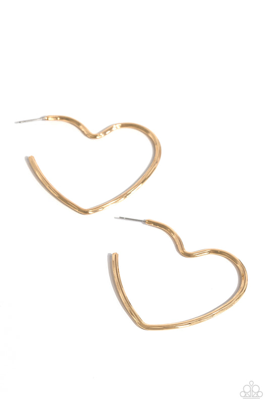 Summer Sweethearts Gold Hoop Earrings