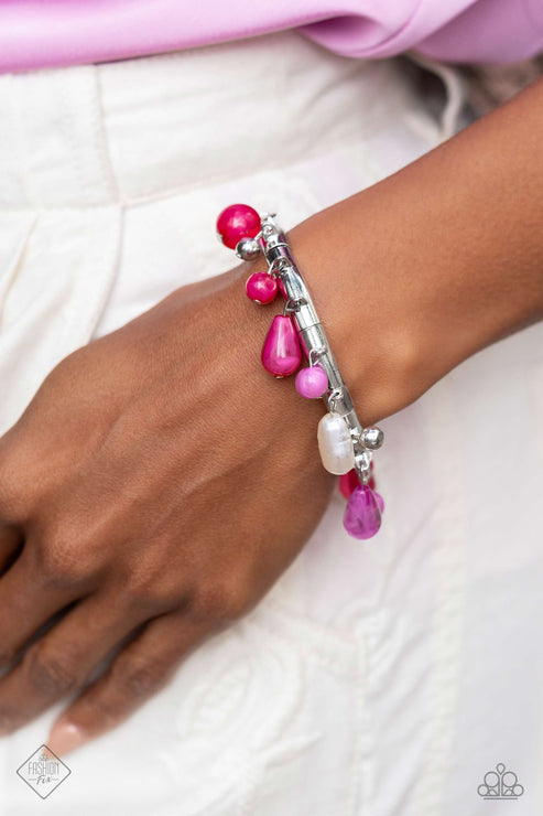 Lush Landscaping Pink Bracelet Paparazzi