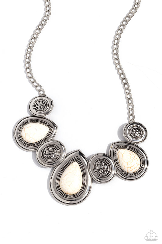 Rustic Remix White Necklace