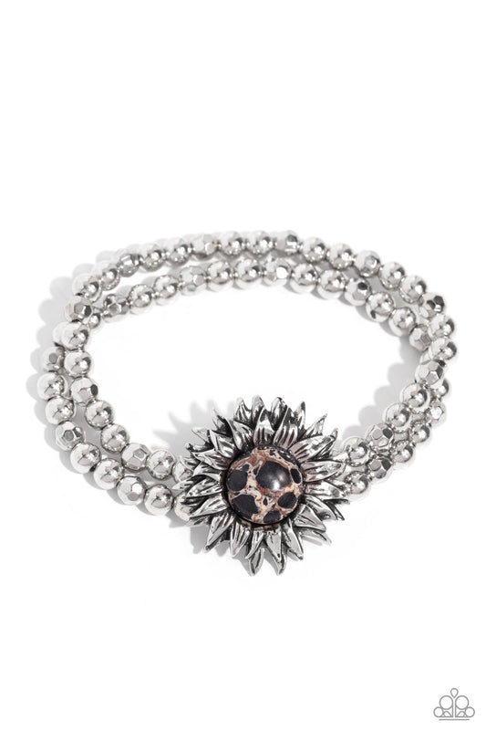 Sunflower Serenity Black Bracelet