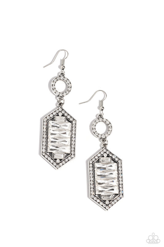 Combustible Craving White Earrings