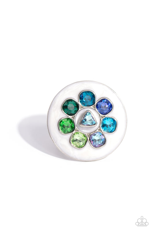 Captivating Centerpiece Blue Ring