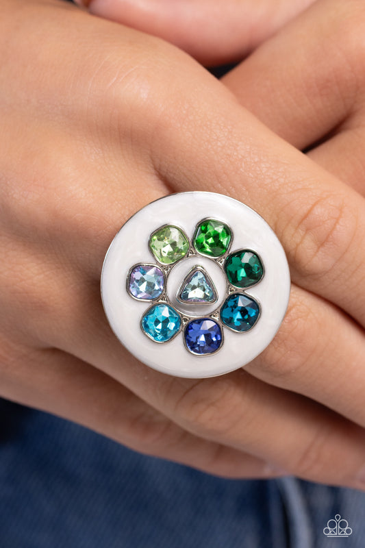Captivating Centerpiece Blue Ring