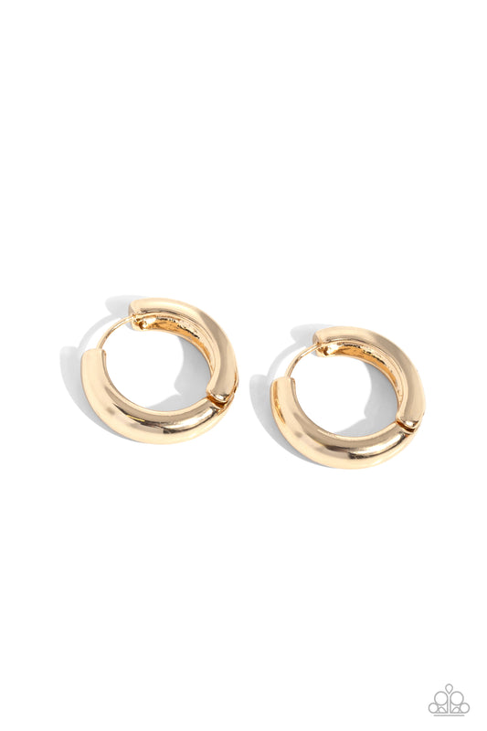 Simply Sinuous Gold Hoop Earrings