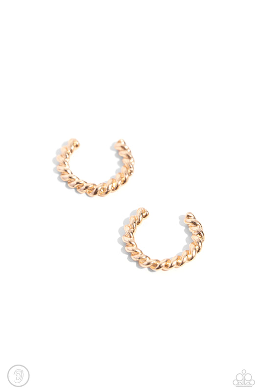 Twisted Travel Gold Earrings