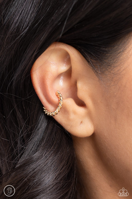 Twisted Travel Gold Earrings