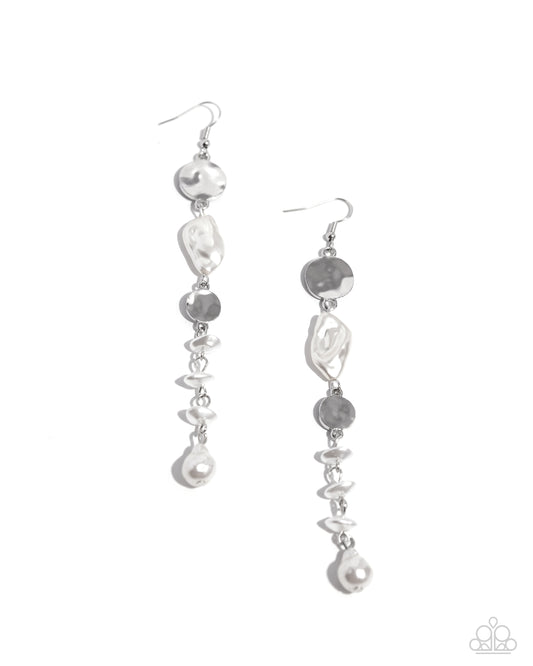 Cosmopolitan Chic White Earrings