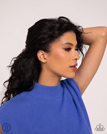 Barbell Beauty Gold Ear Cuff Earrings