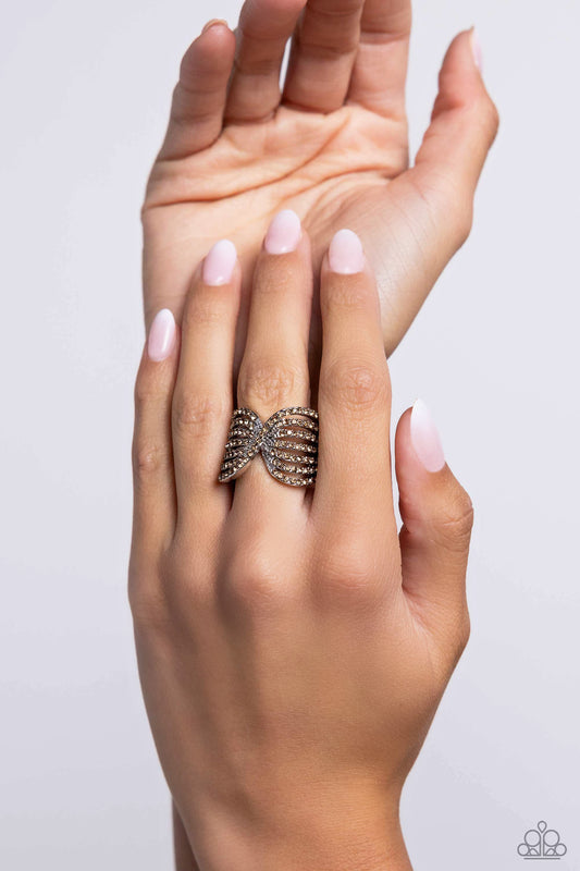 Pinched Promise Brown Ring Paparazzi