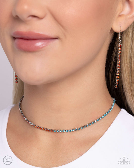 Dedicated Duo Orange Choker Necklace