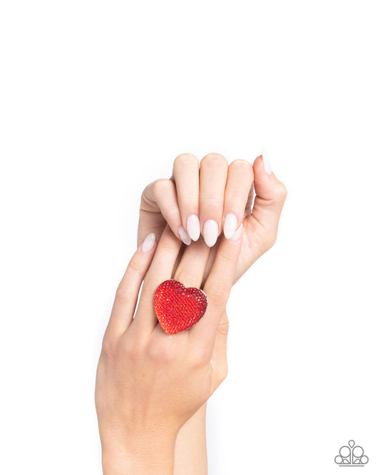 Hypnotizing Heart Red Ring
