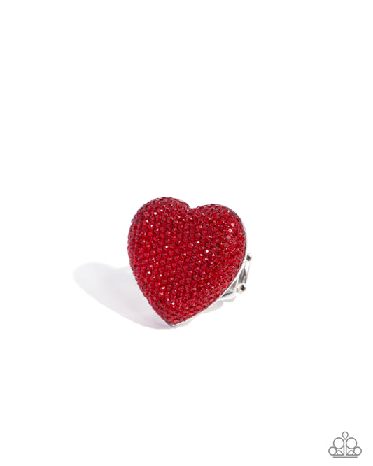 Hypnotizing Heart Red Ring