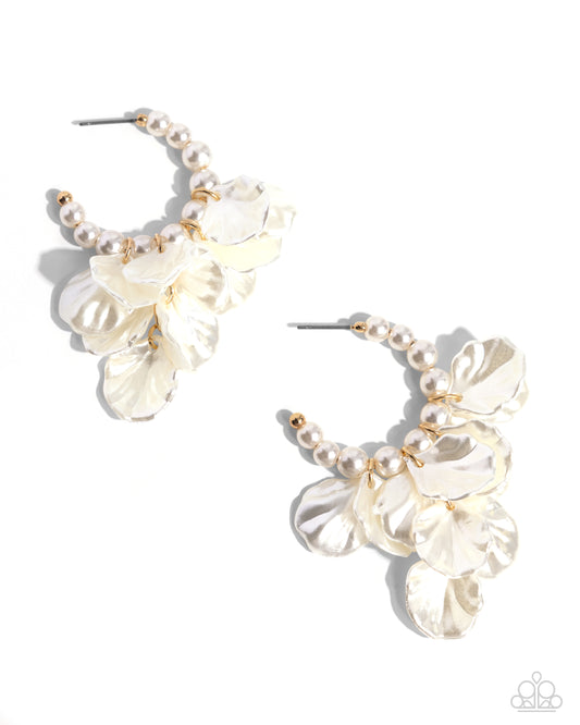 Frilly Feature Gold Earrings