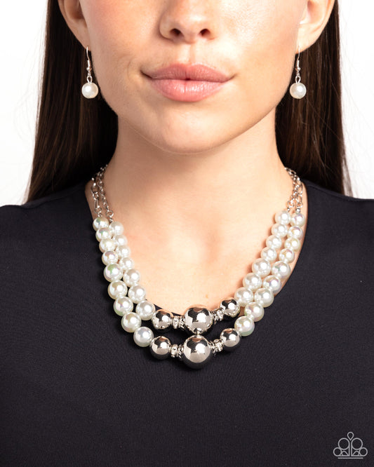 Ballroom Balance Silver Necklace