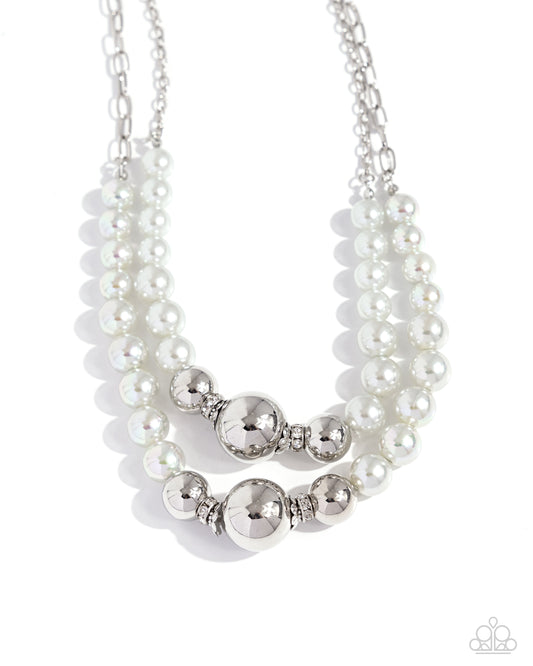 Ballroom Balance Silver Necklace
