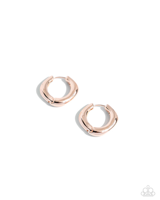 Monochromatic Makeover Rose Gold Hoop Earrings