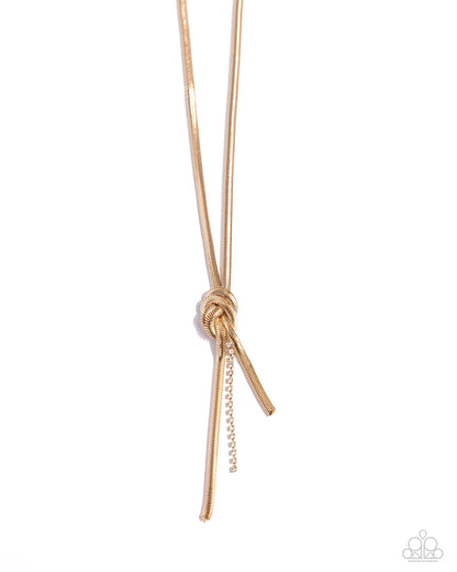 Knotted Keeper Gold Necklace