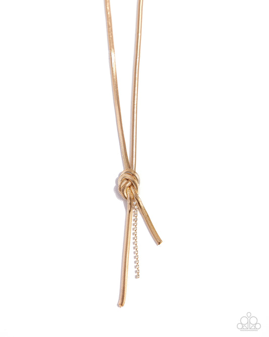 Knotted Keeper Gold Necklace