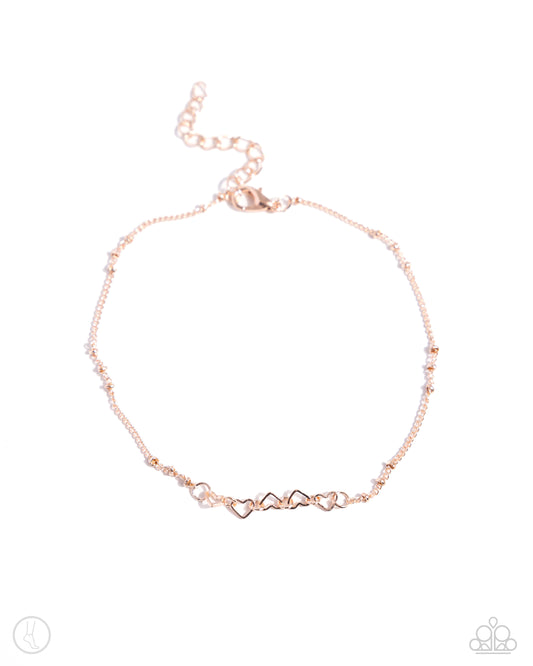 Satellite Shimmer Rose Gold Ankle Bracelet