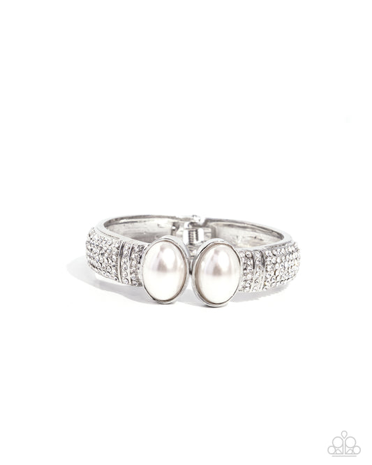 Balanced Brevity White Bracelet Paparazzi