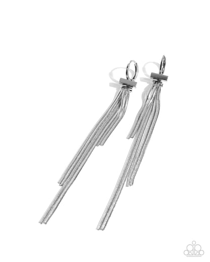 Grandiose Glaze Silver Earrings Paparazzi