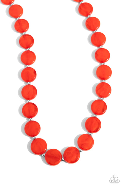 Bright Backdrop Red Necklace