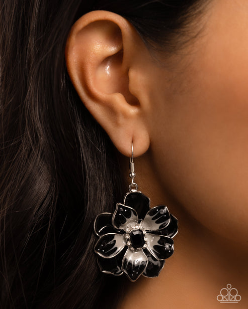 Tropical Treasure Black  Earrings Paparazzi