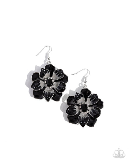 Tropical Treasure Black  Earrings Paparazzi