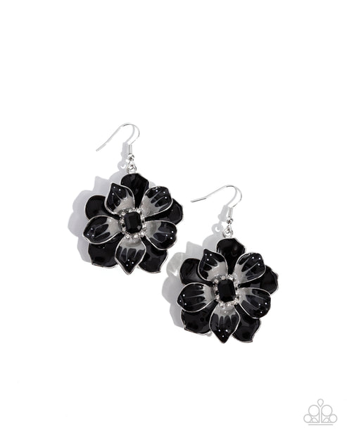 Tropical Treasure Black  Earrings Paparazzi