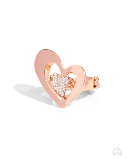 Abstract Amor Copper Ring