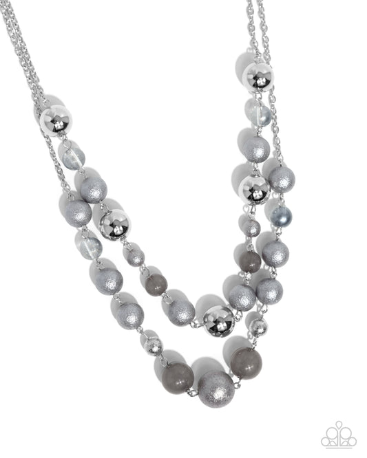 Beaded Benefit Silver Necklace
