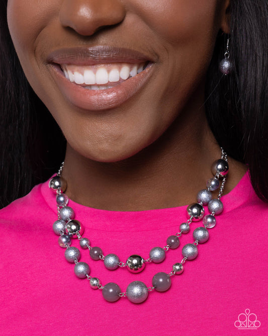 Beaded Benefit Silver Necklace